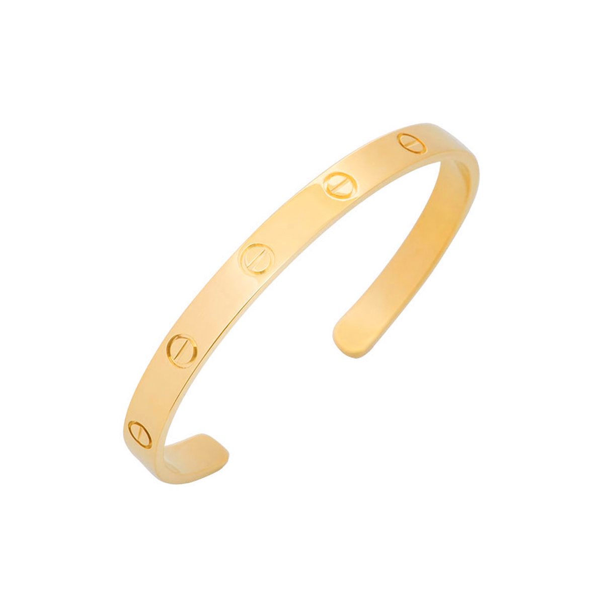 Cartier Yellow Gold Plain Cuff Love Bracelet Size 20 B6032420 | Rich ...